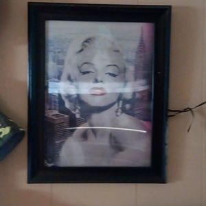 Handmade art on the walls.